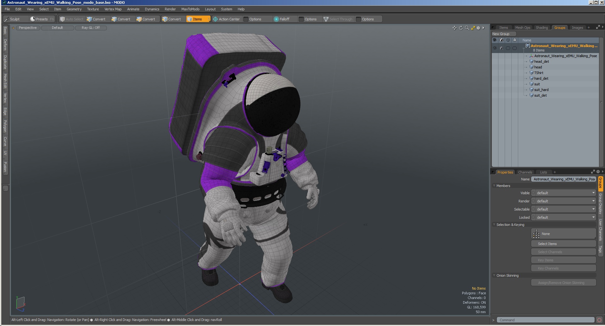 3D model Astronaut Wearing xEMU Walking Pose