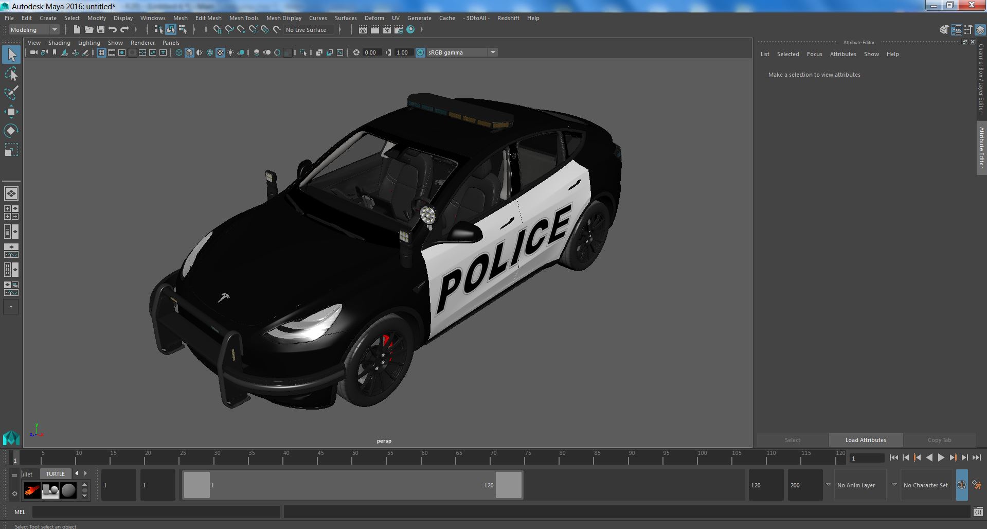 Police Car Tesla Model Y 3D model