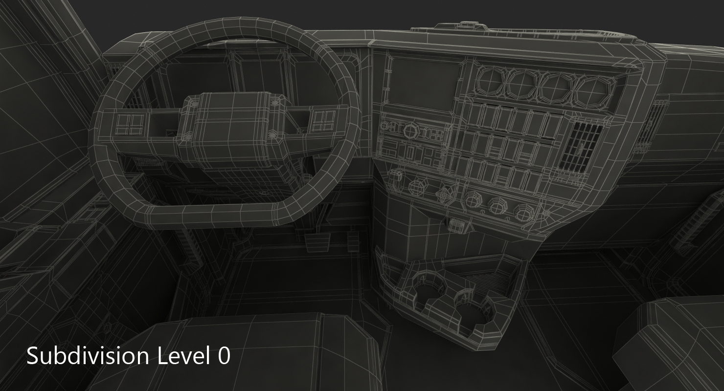 3D Mack Truck Cabin 2 model
