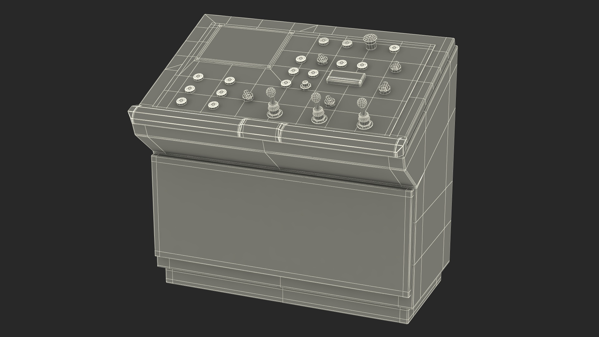 3D Control Desk Panel Dark model