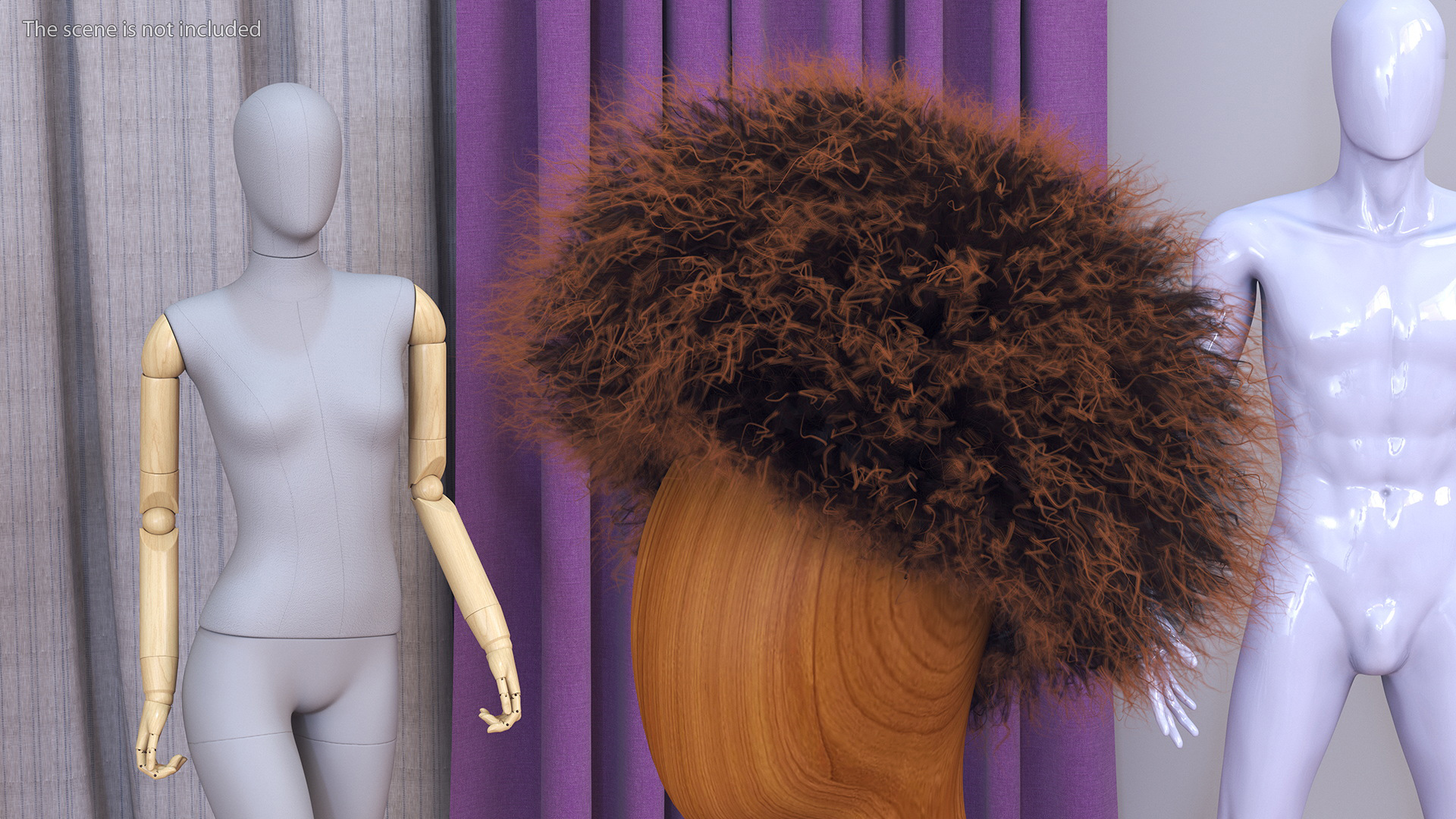 3D Sheepskin Hat Papakha Brown Fur