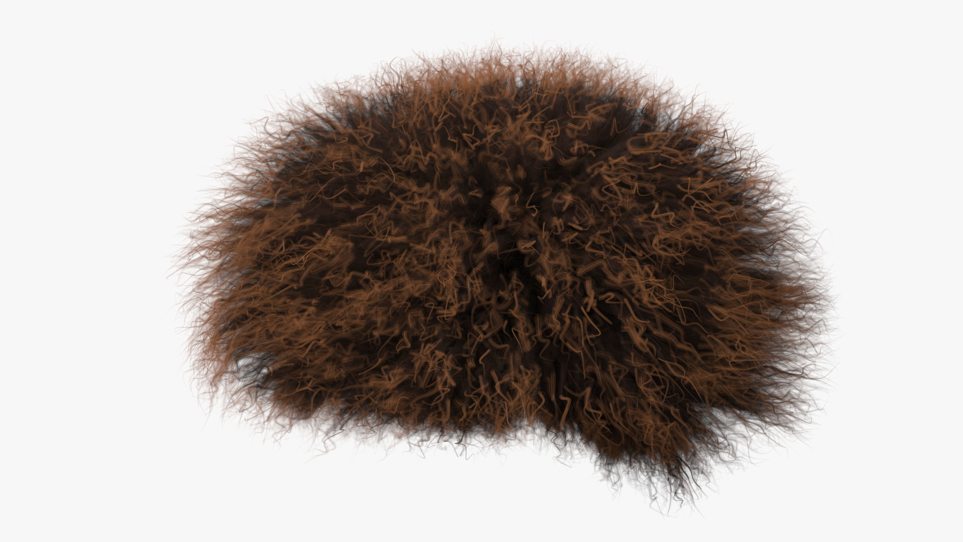 3D Sheepskin Hat Papakha Brown Fur