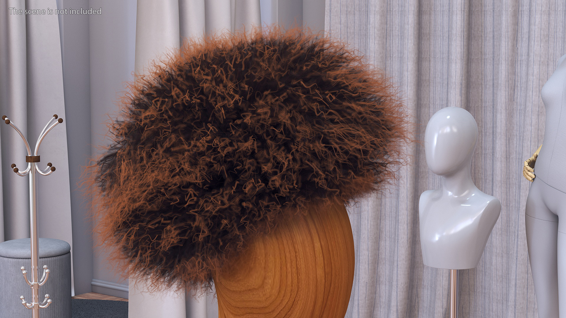 3D Sheepskin Hat Papakha Brown Fur