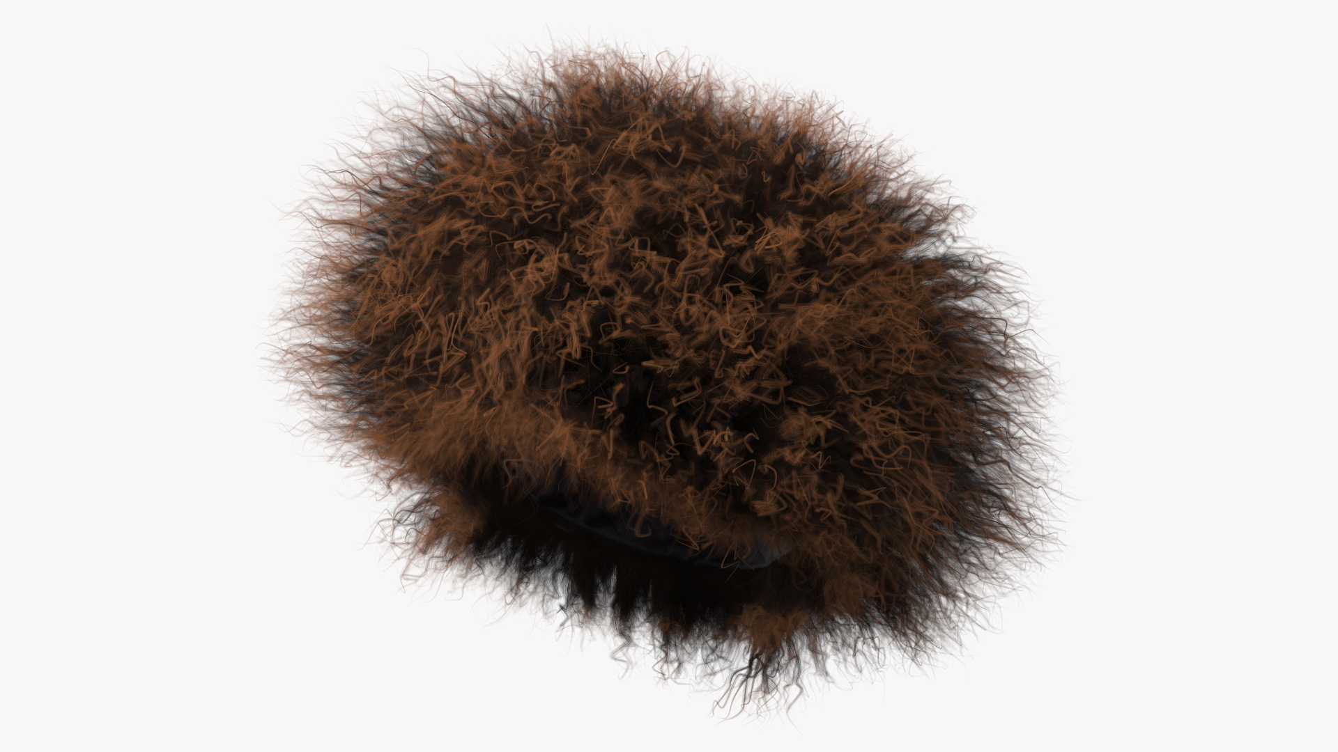 3D Sheepskin Hat Papakha Brown Fur