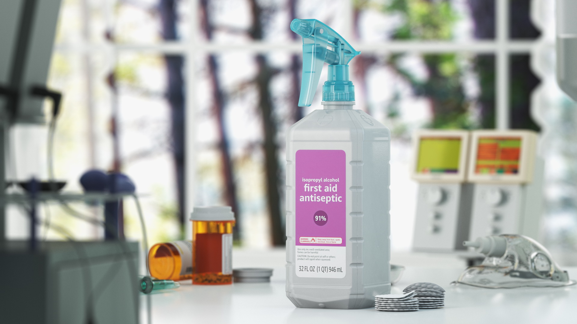 3D model Isopropyl Alcohol Spray Bottle