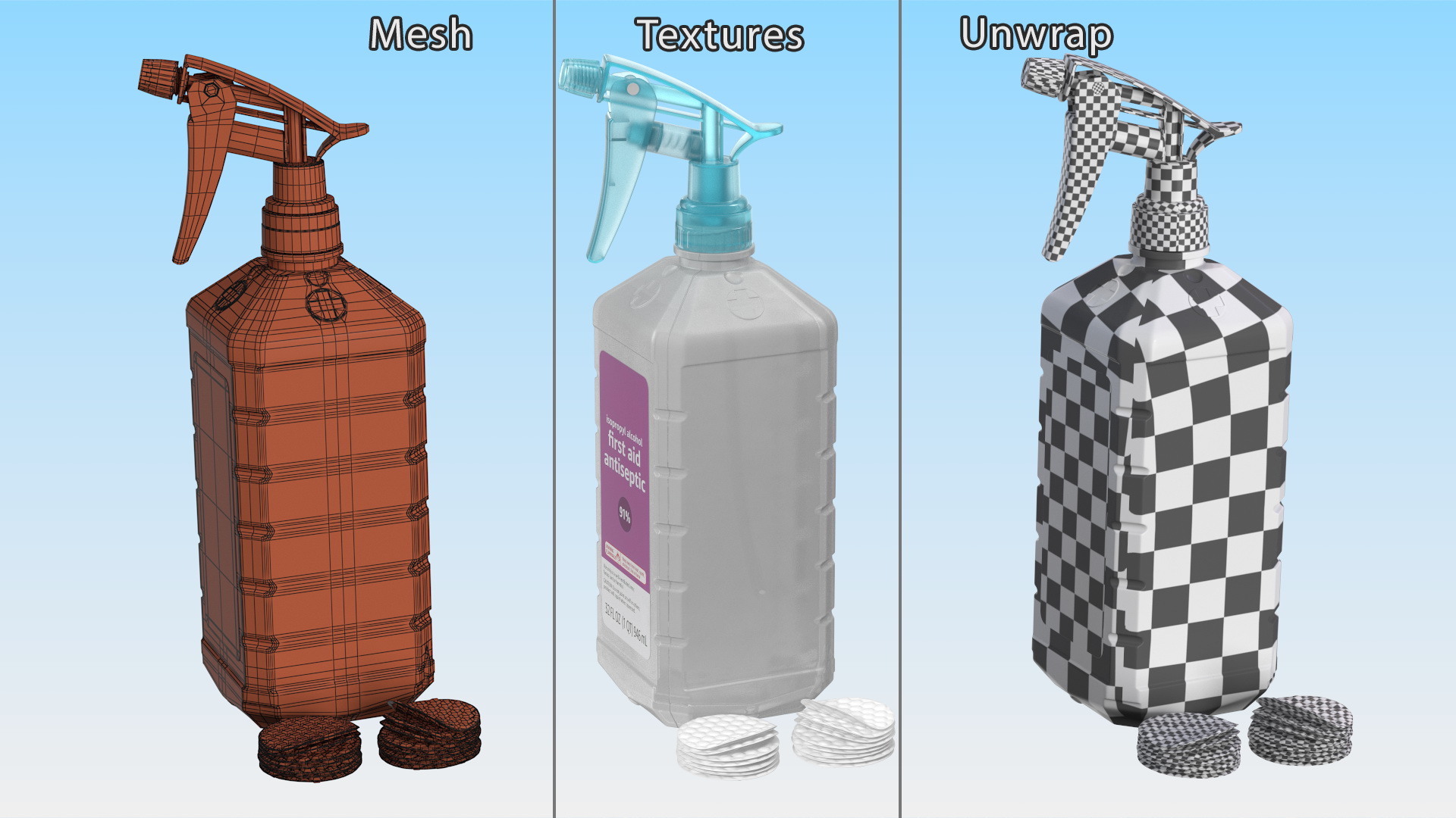 3D model Isopropyl Alcohol Spray Bottle