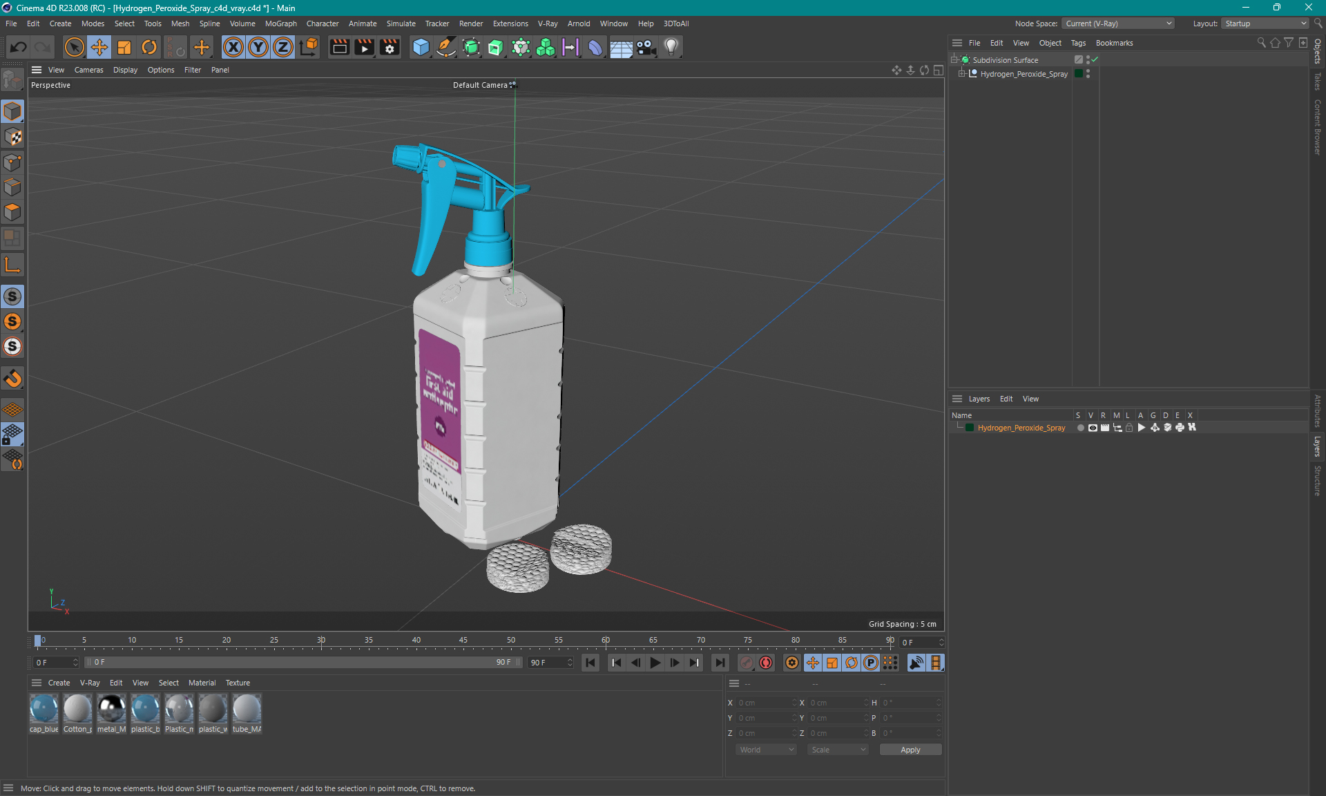 3D model Isopropyl Alcohol Spray Bottle