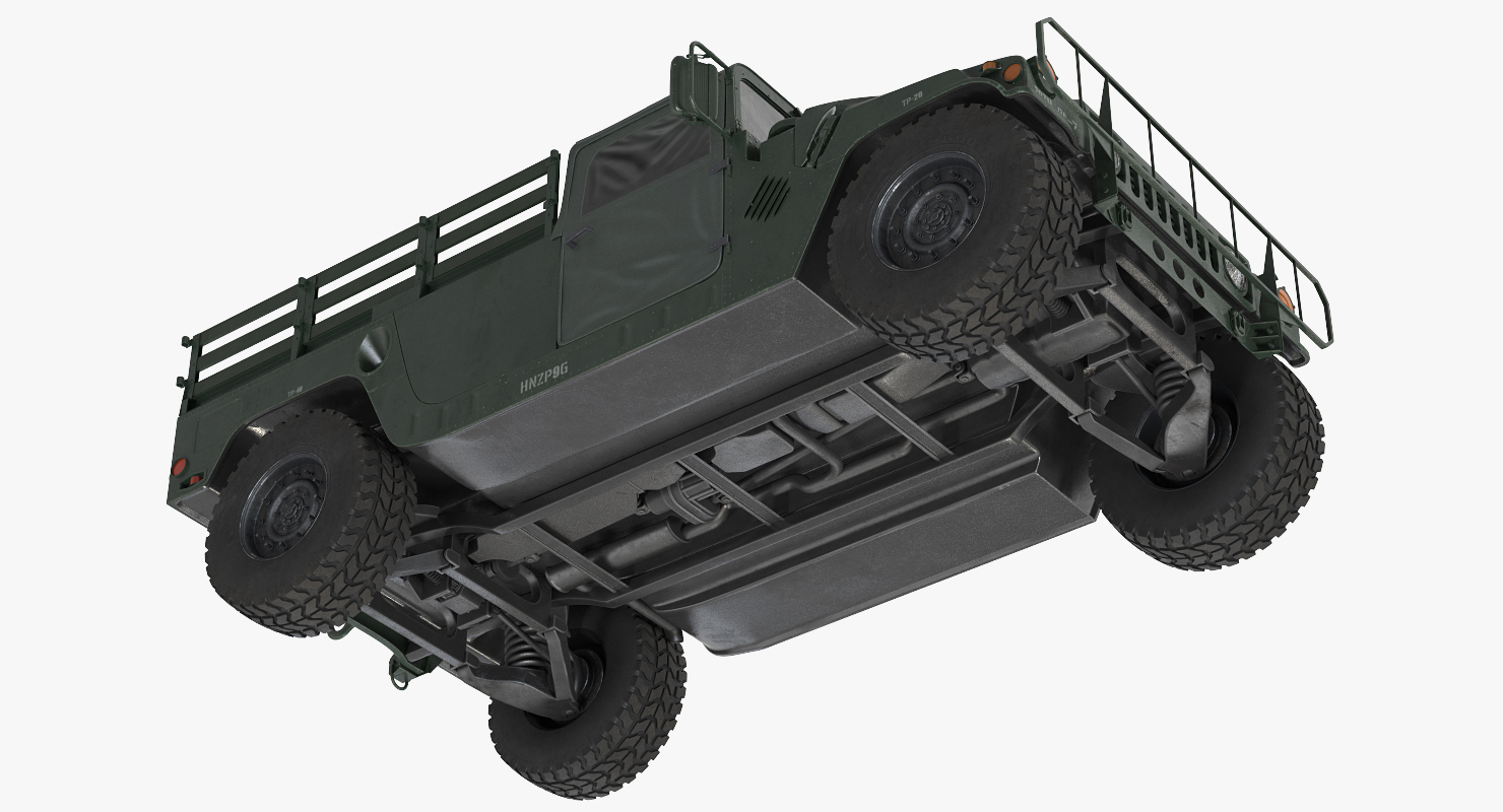 Cargo Troop Carrier HMMWV m1038 Rigged Camo Green 3D model