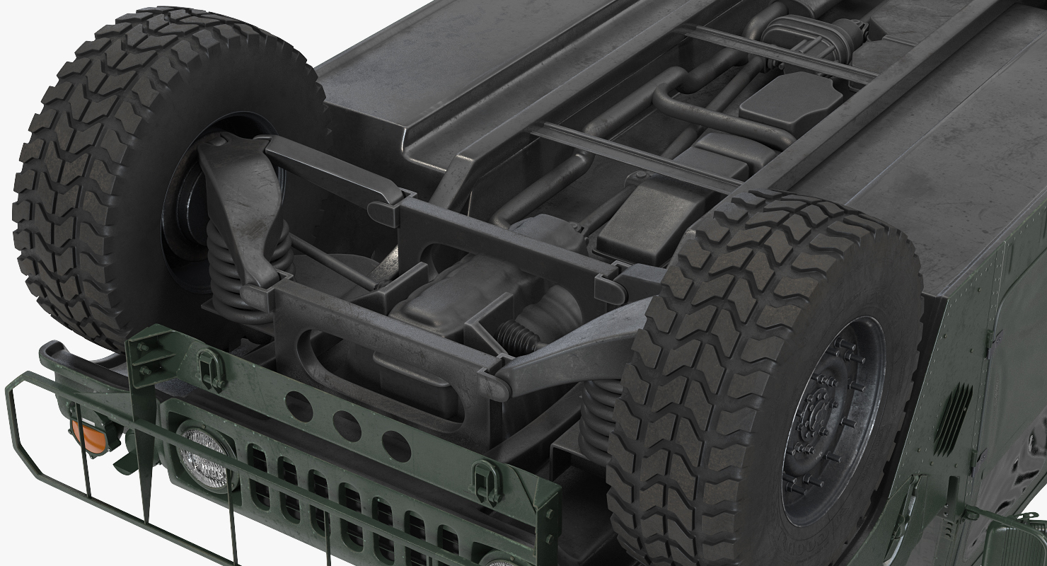 Cargo Troop Carrier HMMWV m1038 Rigged Camo Green 3D model