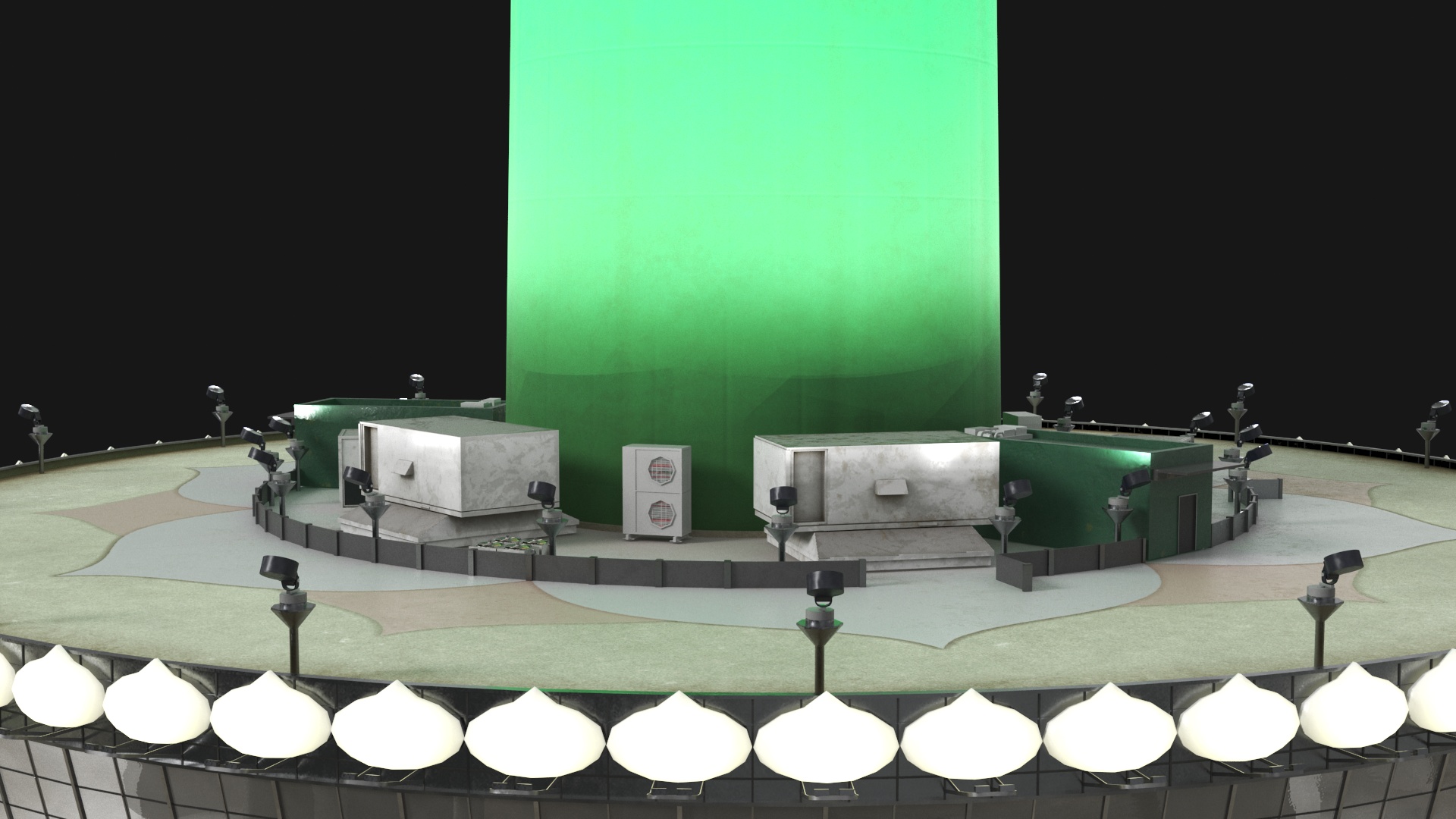 3D Colombo Lotus Tower at Night Time model