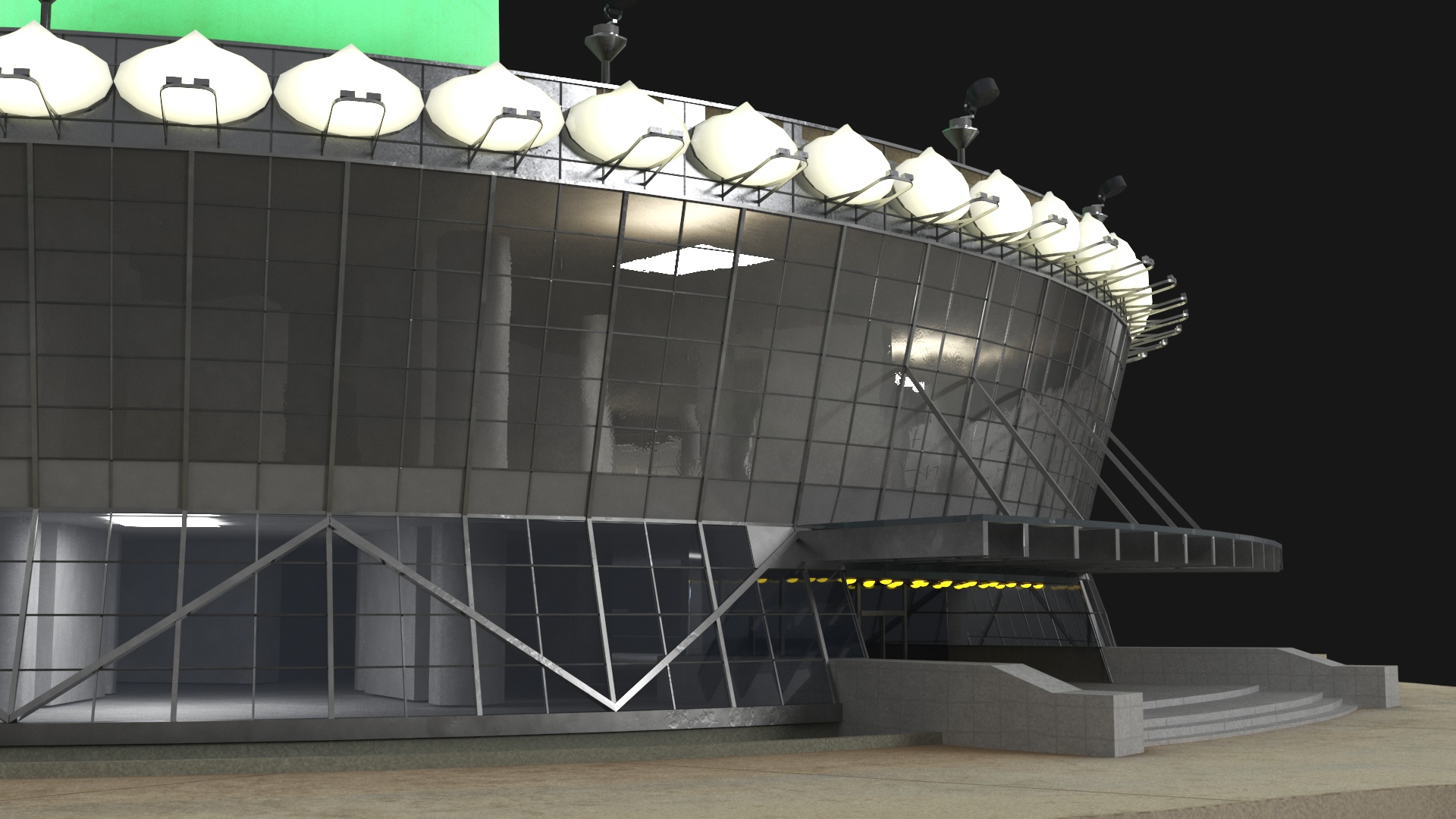 3D Colombo Lotus Tower at Night Time model