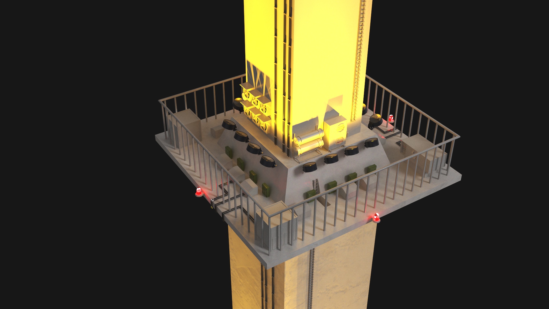 3D Colombo Lotus Tower at Night Time model