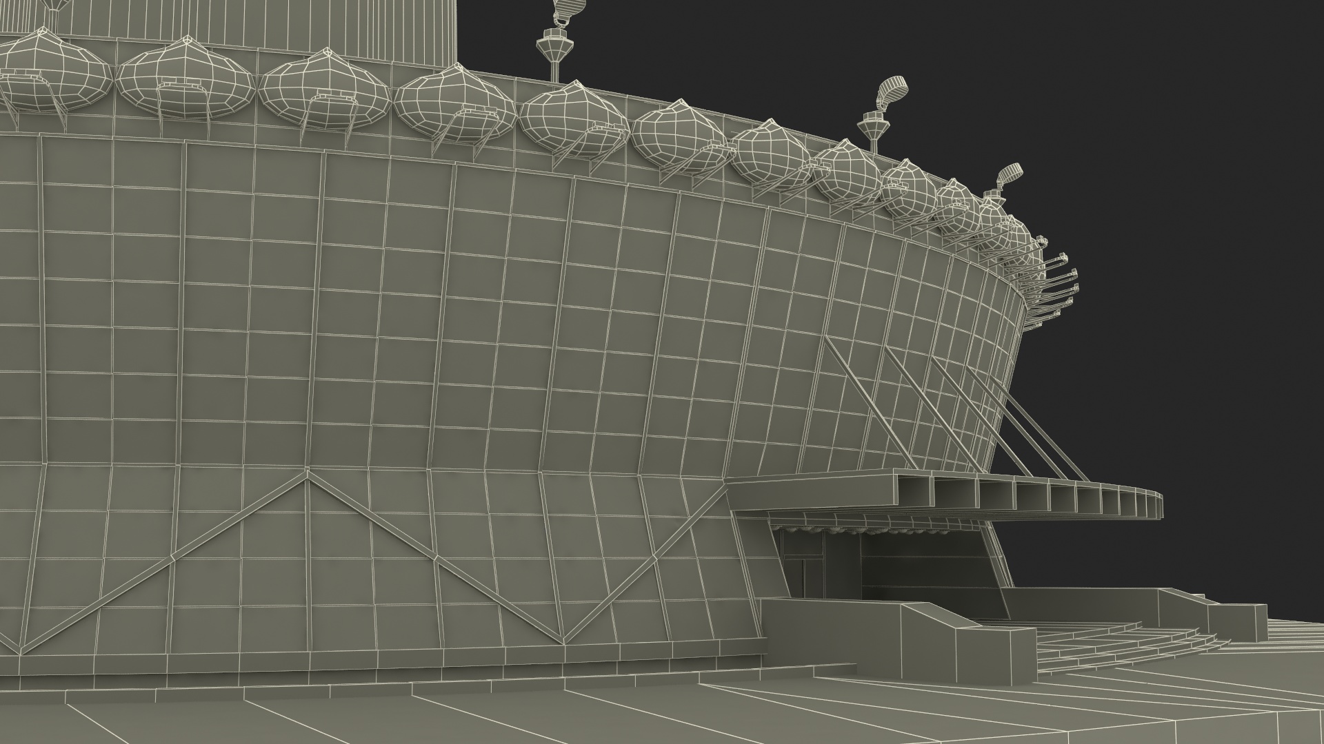 3D Colombo Lotus Tower at Night Time model