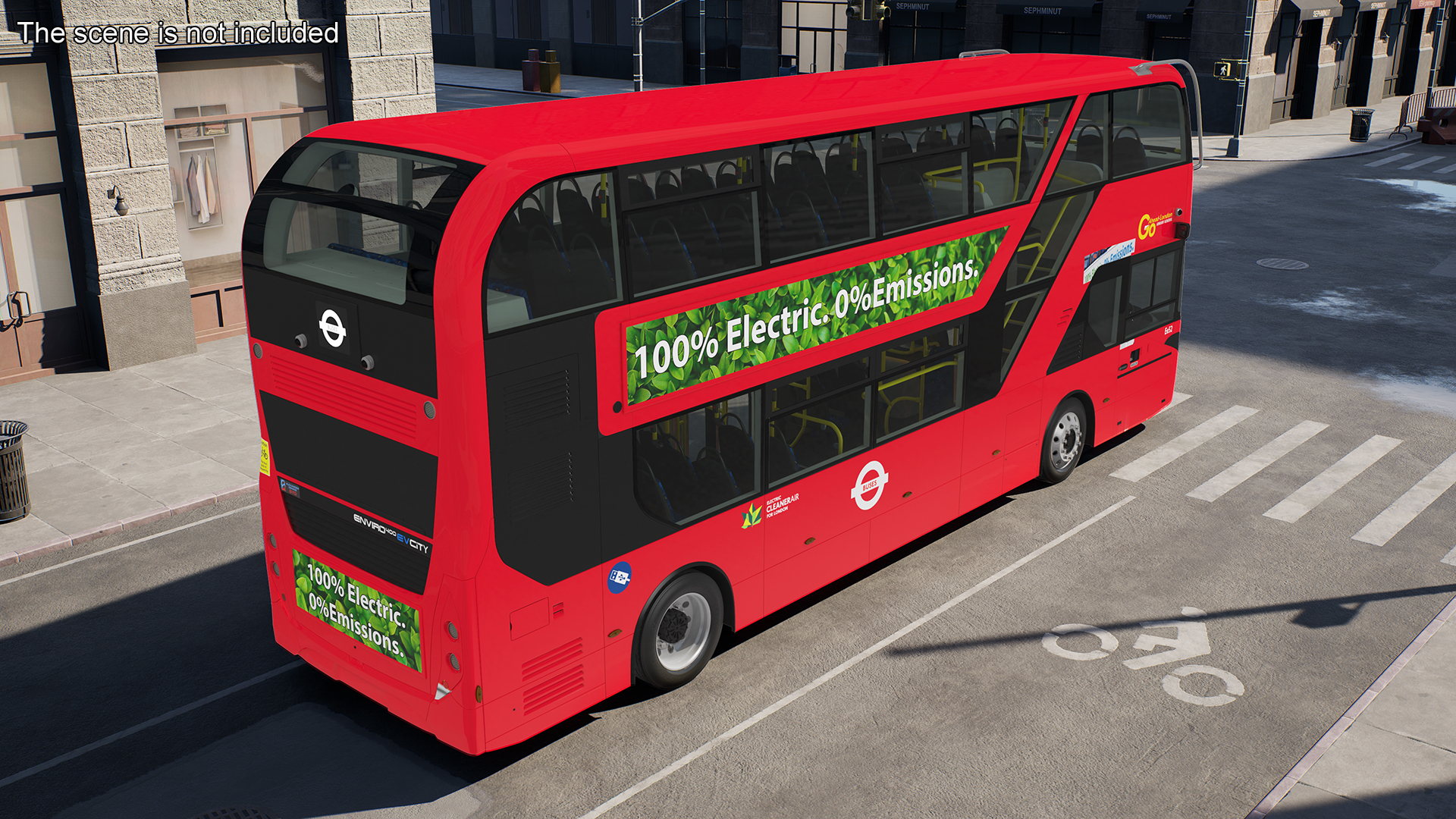 3D Electric Bus Alexander Dennis BYD 500 Simple Interior model