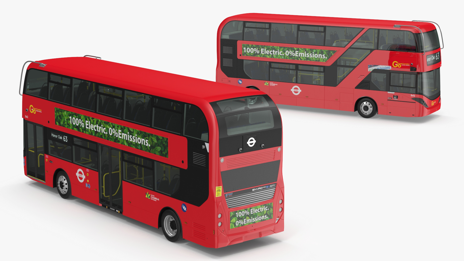 3D Electric Bus Alexander Dennis BYD 500 Simple Interior model