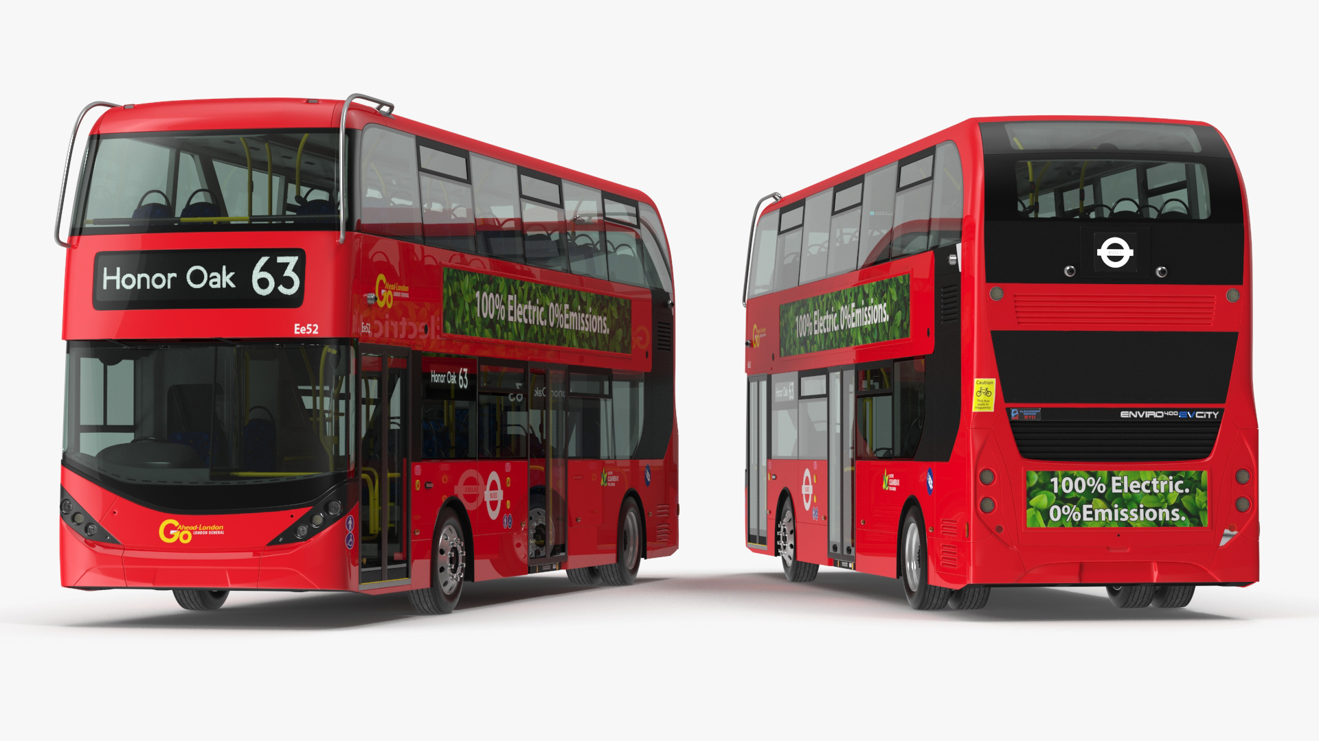 3D Electric Bus Alexander Dennis BYD 500 Simple Interior model