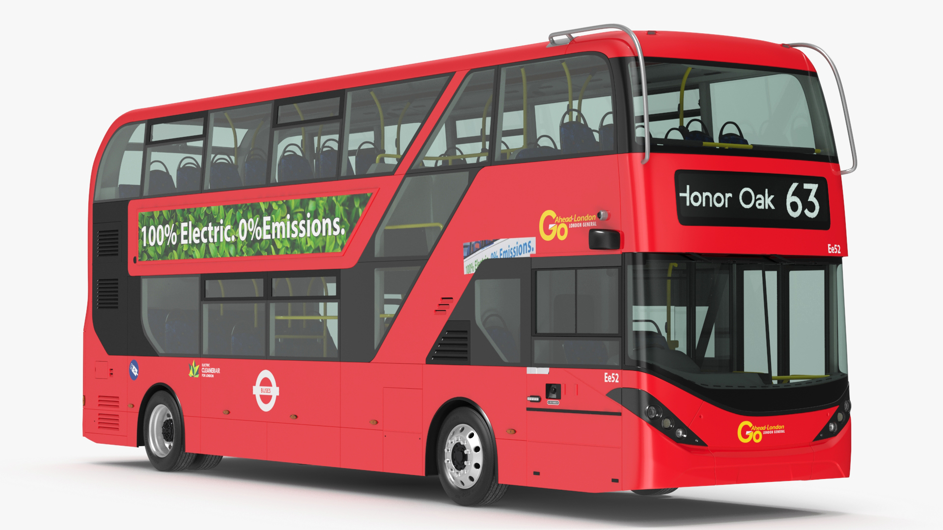 3D Electric Bus Alexander Dennis BYD 500 Simple Interior model