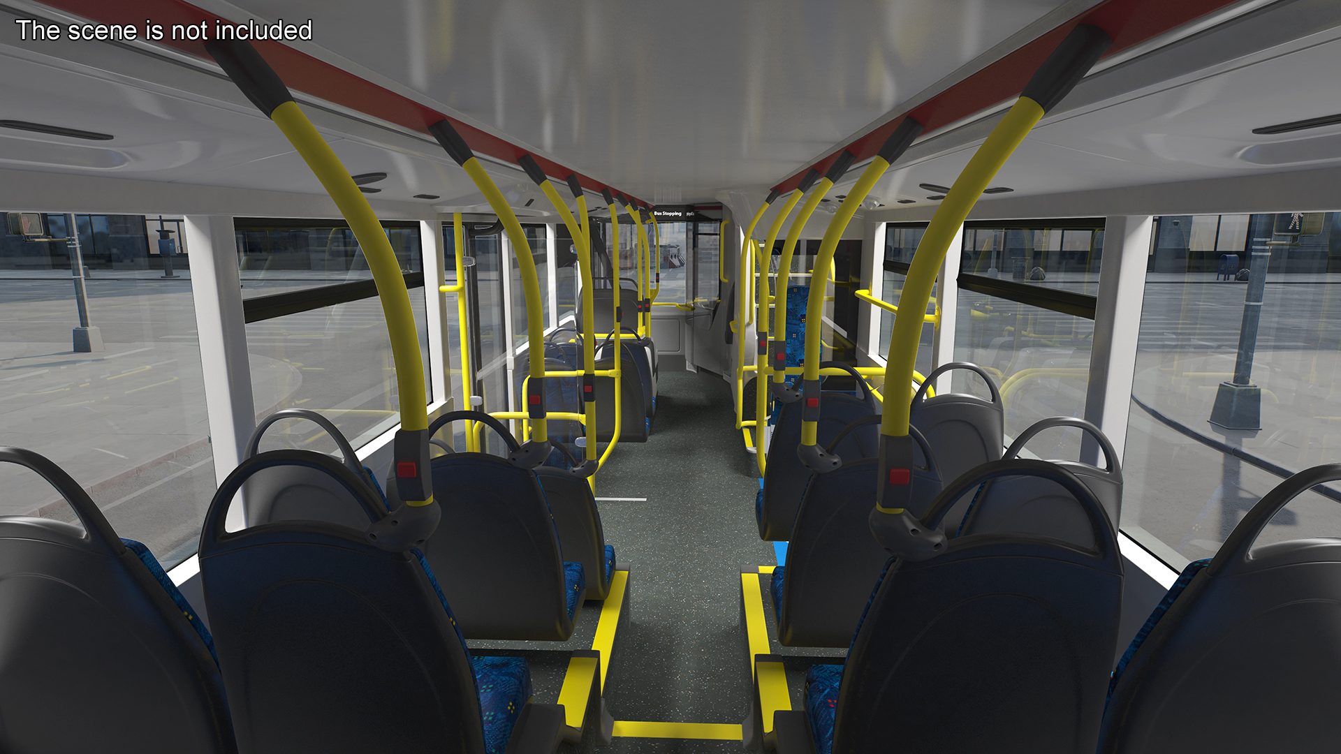 3D Electric Bus Alexander Dennis BYD 500 Simple Interior model