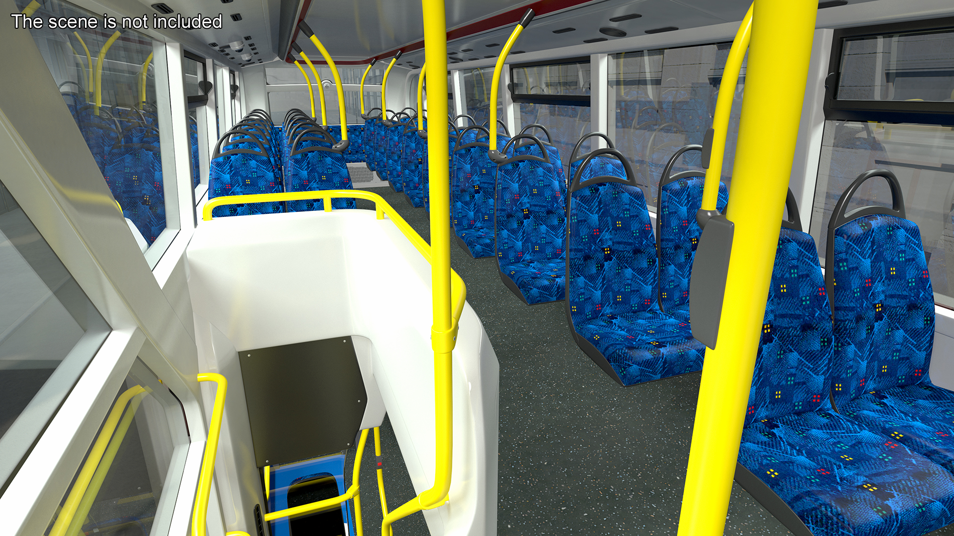 3D Electric Bus Alexander Dennis BYD 500 Simple Interior model
