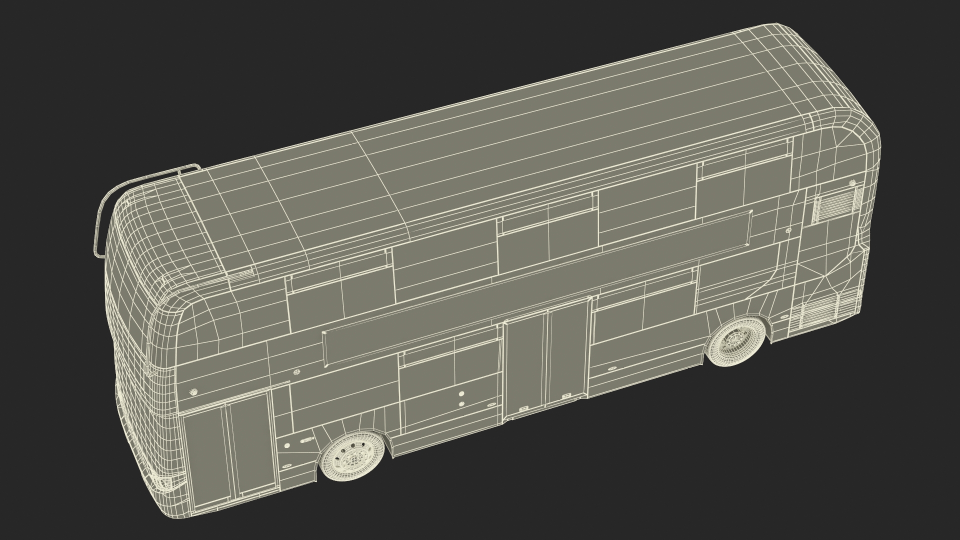 3D Electric Bus Alexander Dennis BYD 500 Simple Interior model