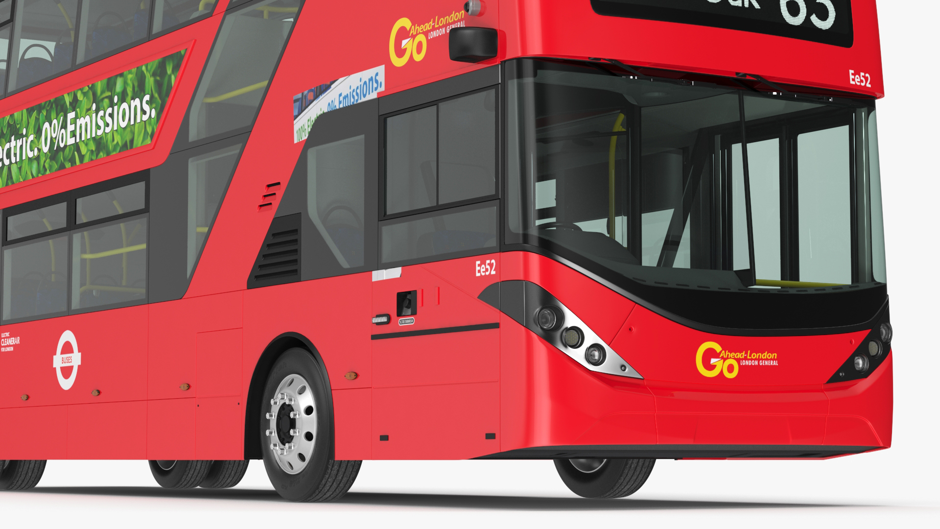 3D Electric Bus Alexander Dennis BYD 500 Simple Interior model