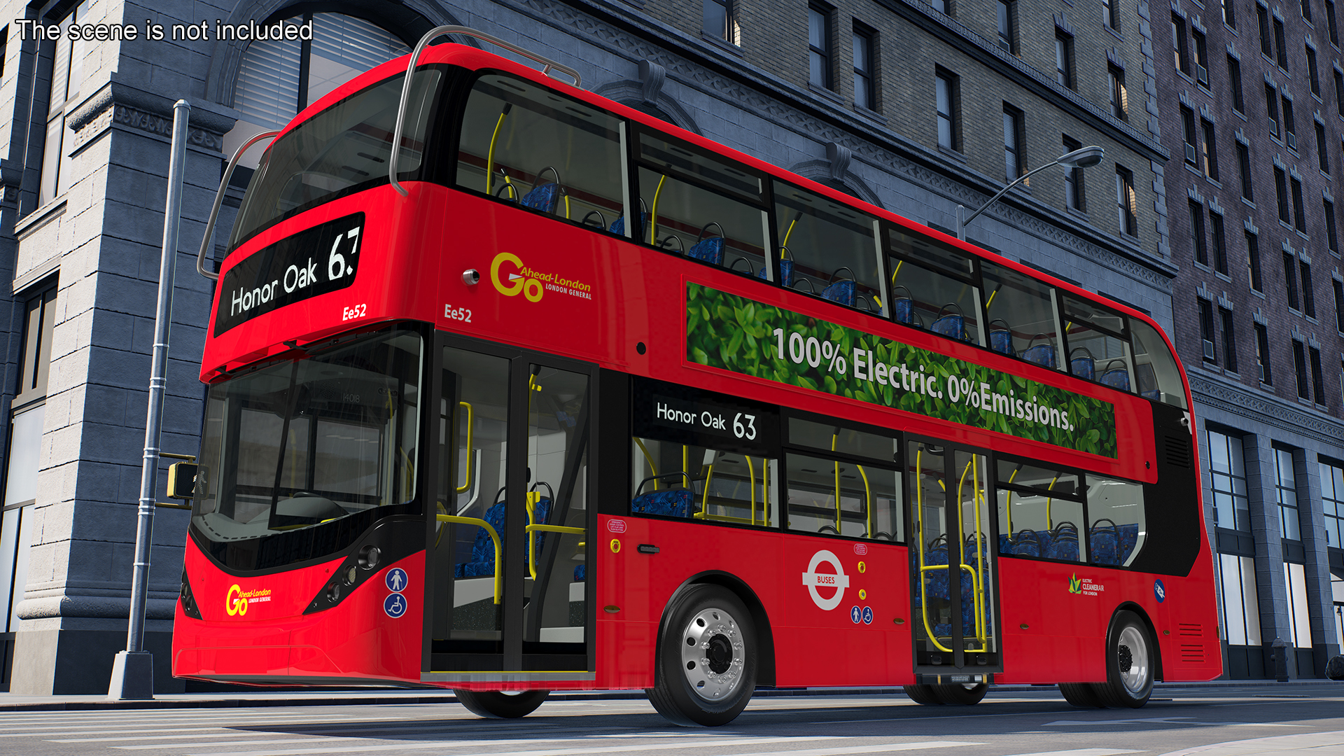 3D Electric Bus Alexander Dennis BYD 500 Simple Interior model