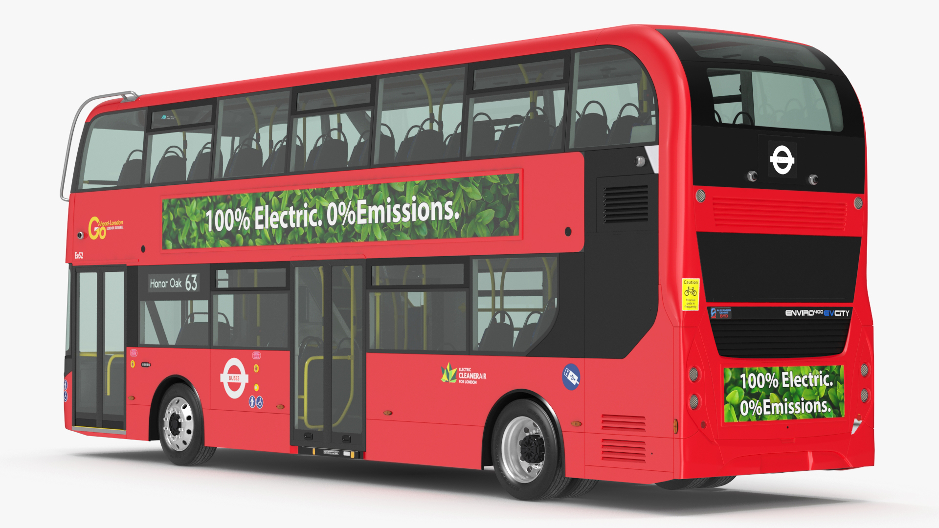 3D Electric Bus Alexander Dennis BYD 500 Simple Interior model