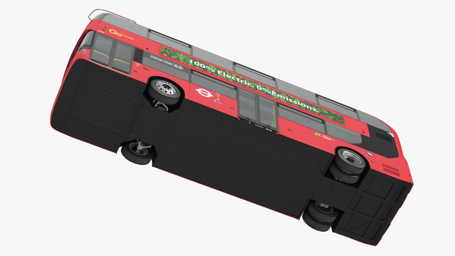 3D Electric Bus Alexander Dennis BYD 500 Simple Interior model