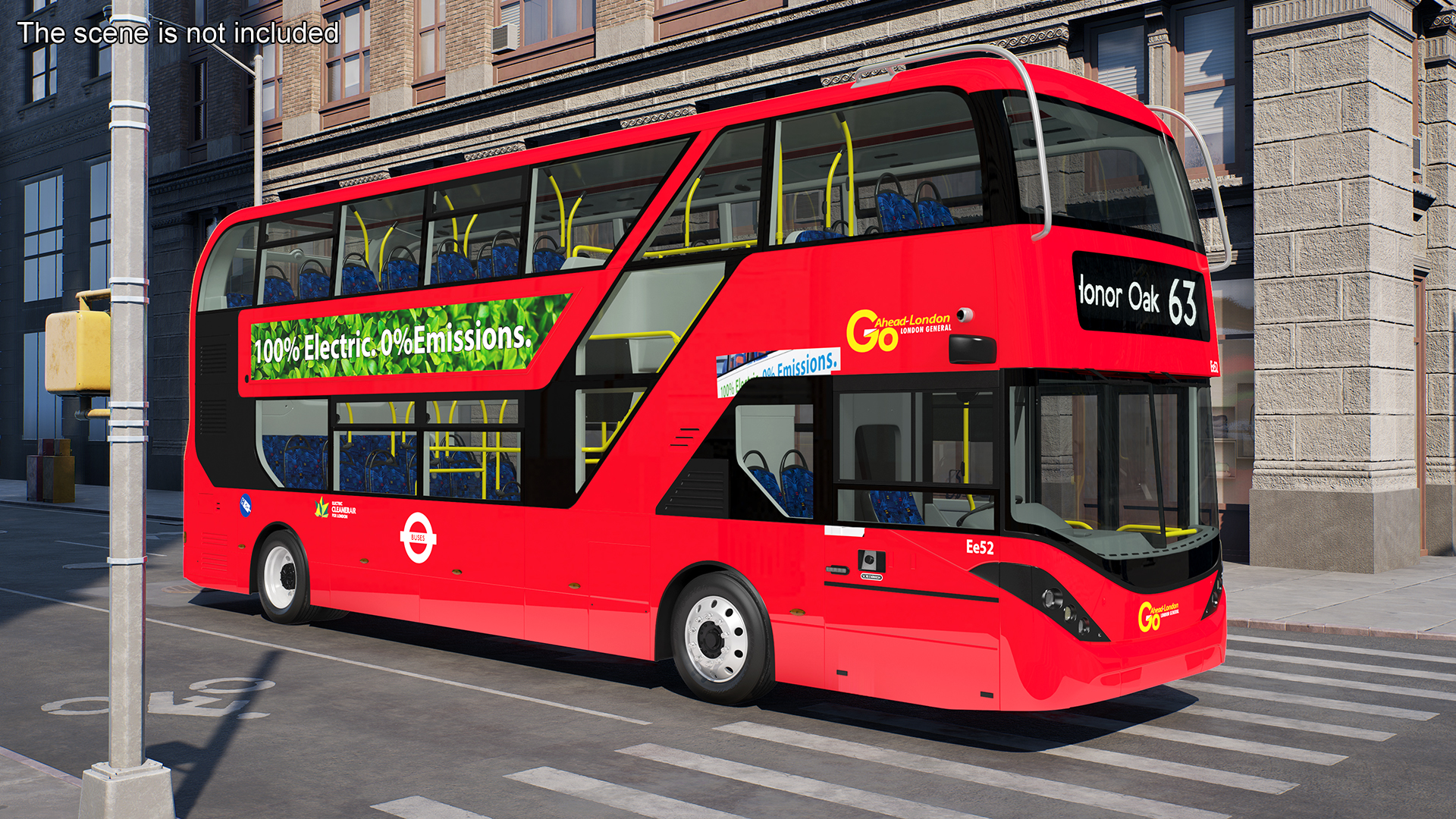3D Electric Bus Alexander Dennis BYD 500 Simple Interior model