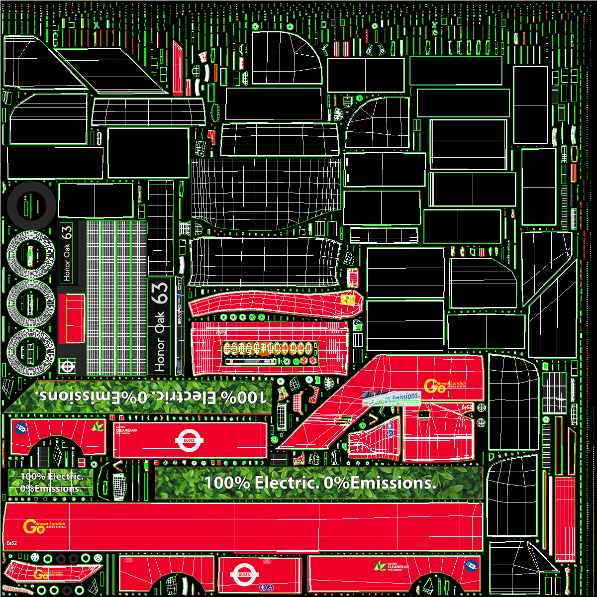 3D Electric Bus Alexander Dennis BYD 500 Simple Interior model