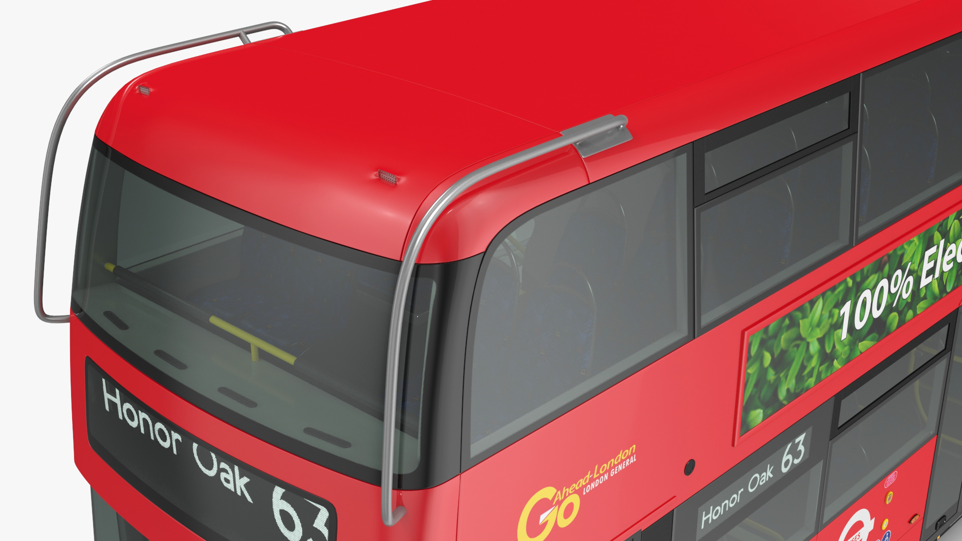 3D Electric Bus Alexander Dennis BYD 500 Simple Interior model