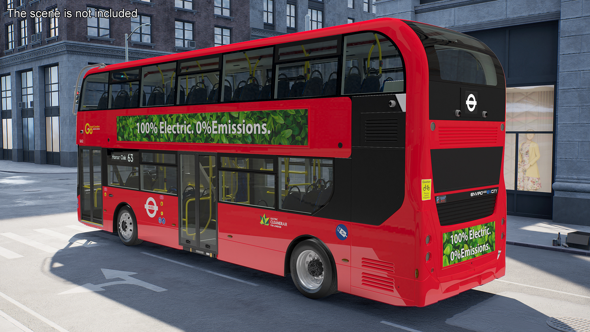 3D Electric Bus Alexander Dennis BYD 500 Simple Interior model