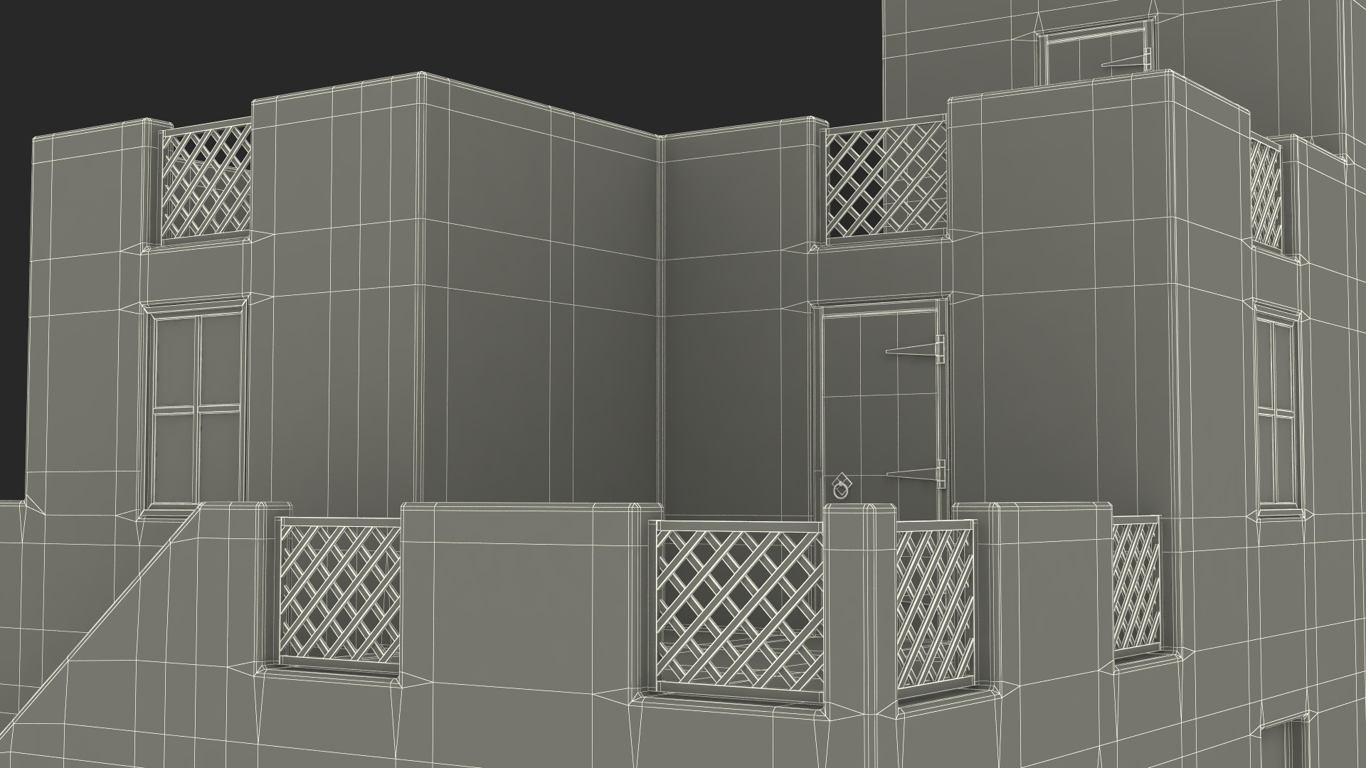 3D model Two Levels Arabian Style House