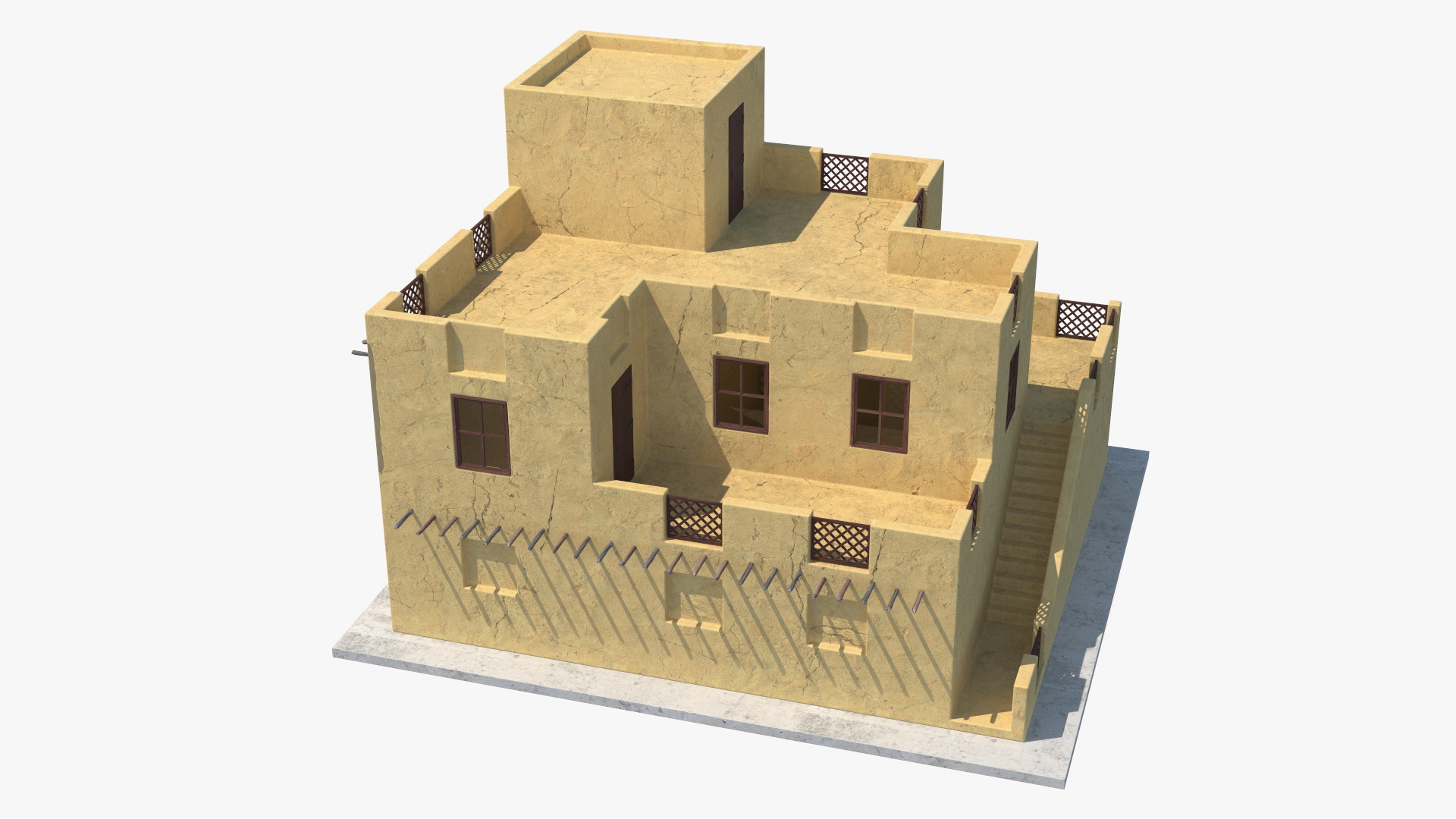 3D model Two Levels Arabian Style House