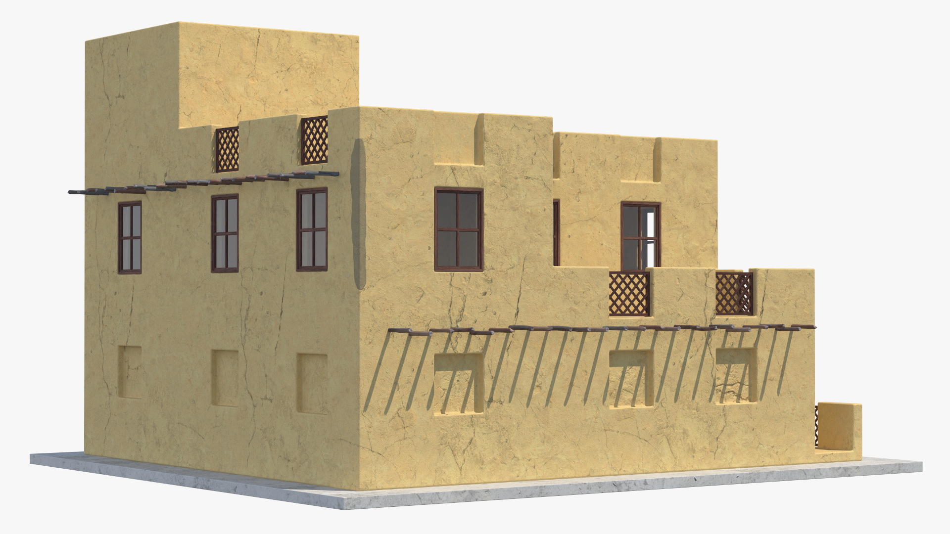 3D model Two Levels Arabian Style House