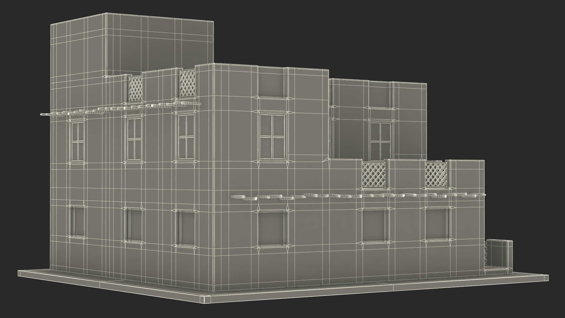 3D model Two Levels Arabian Style House