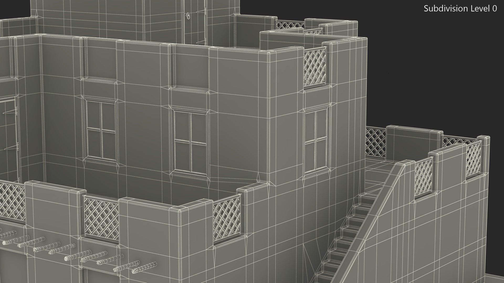 3D model Two Levels Arabian Style House