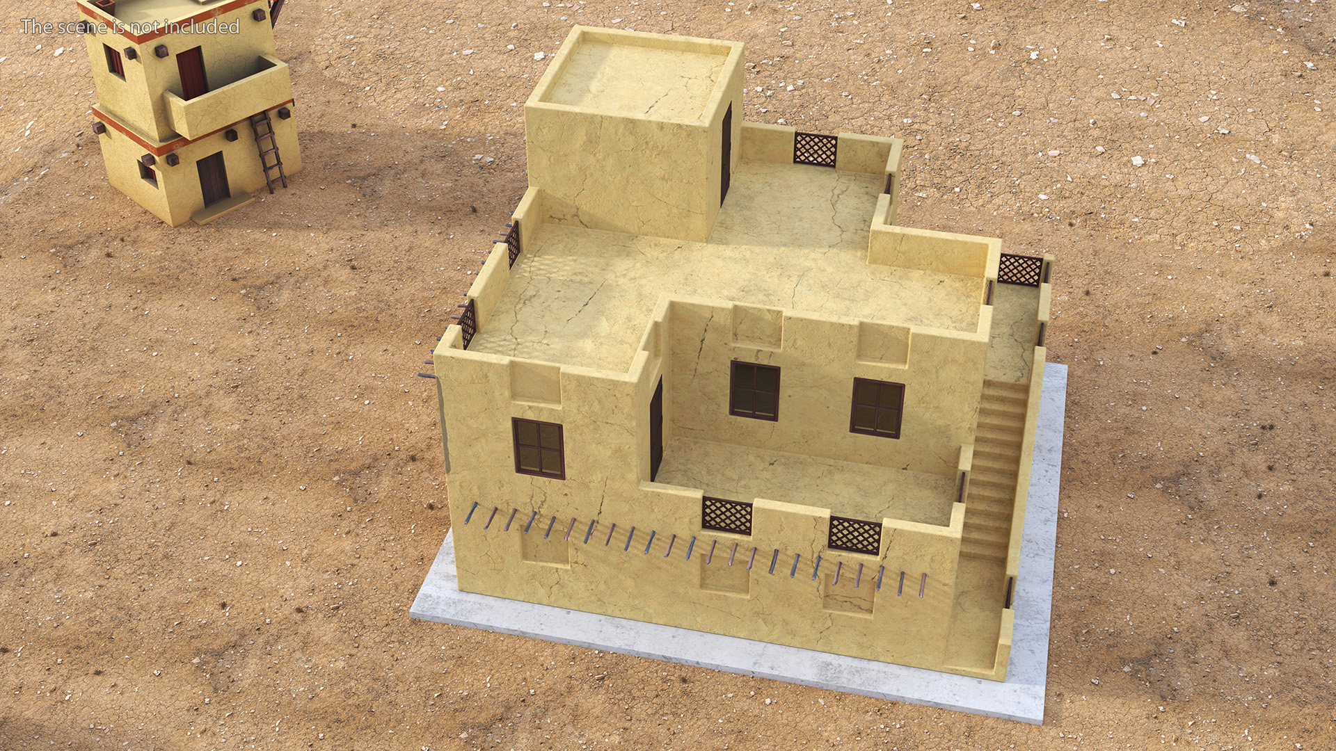 3D model Two Levels Arabian Style House