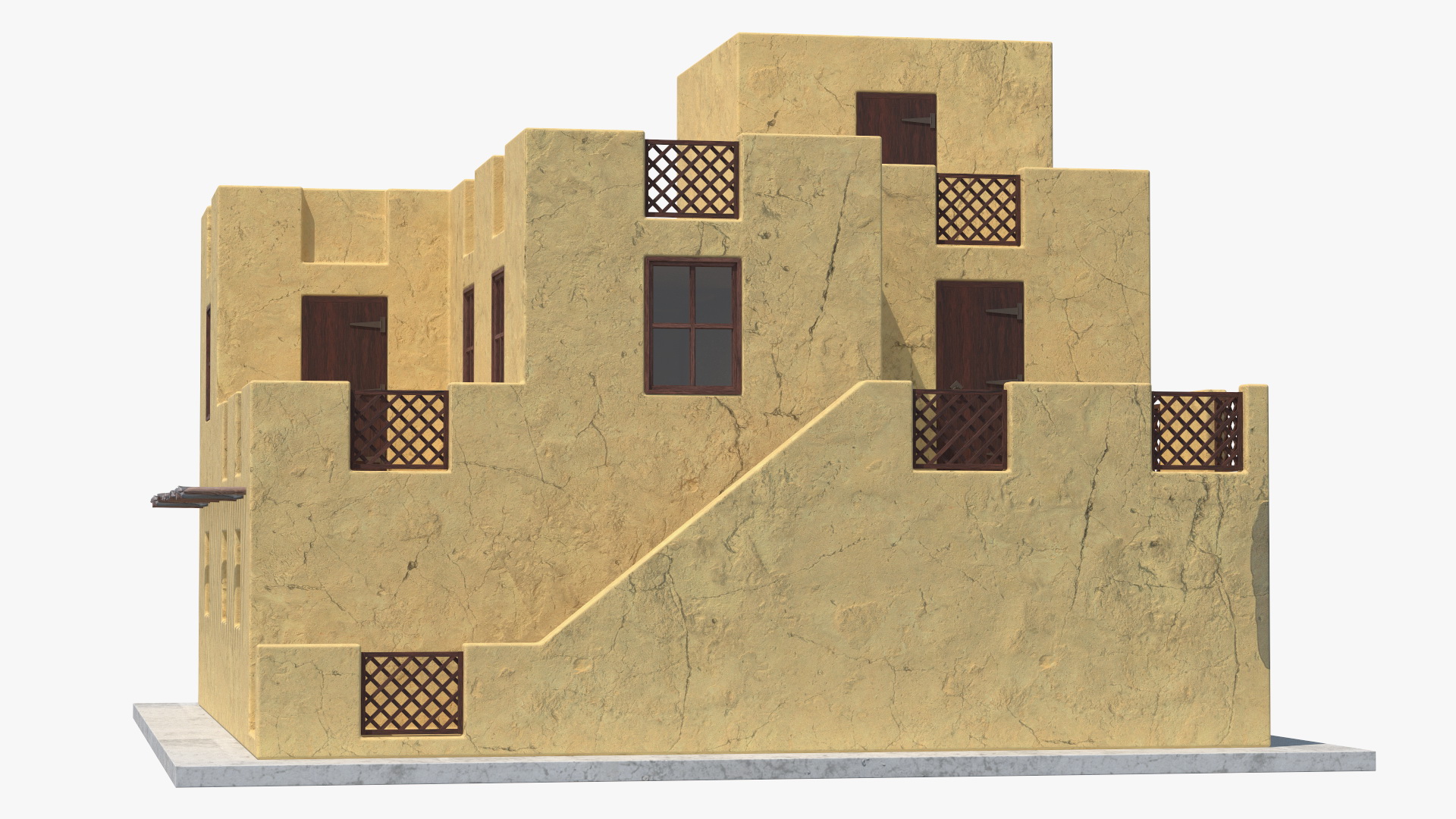 3D model Two Levels Arabian Style House