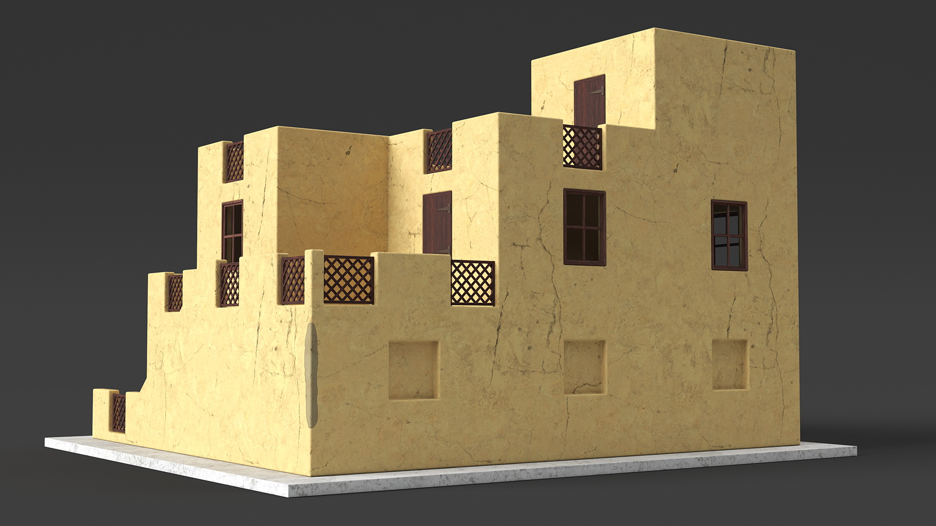 3D model Two Levels Arabian Style House