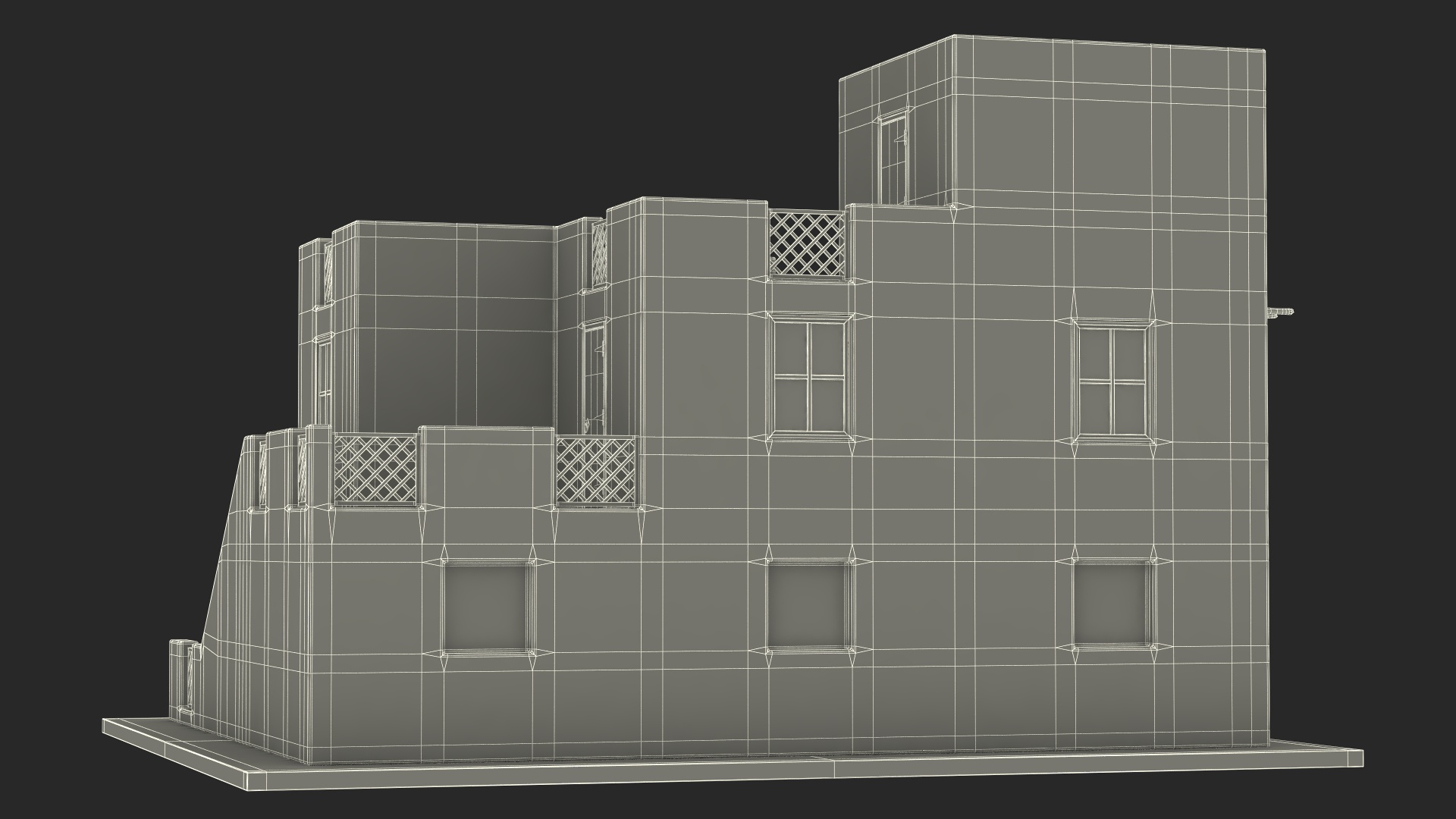 3D model Two Levels Arabian Style House