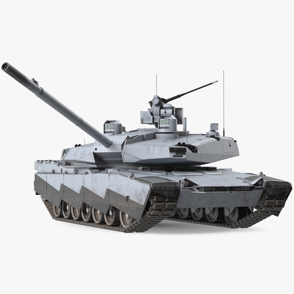 3D Old Grey Tank Abrams X Rigged for Cinema 4D model