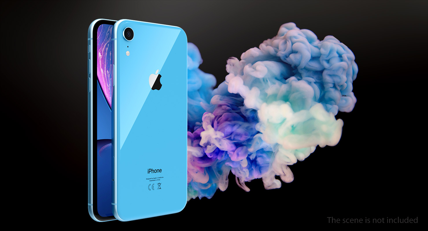 iPhone XR Blue 3D model