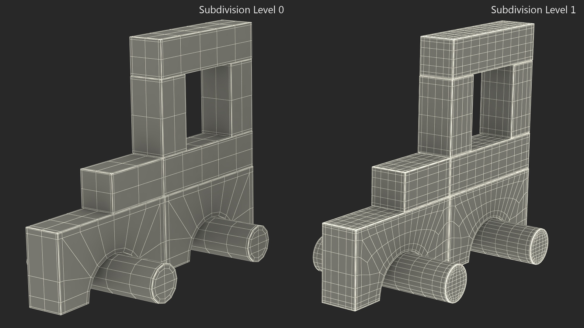 3D Wooden Construction Car Colored
