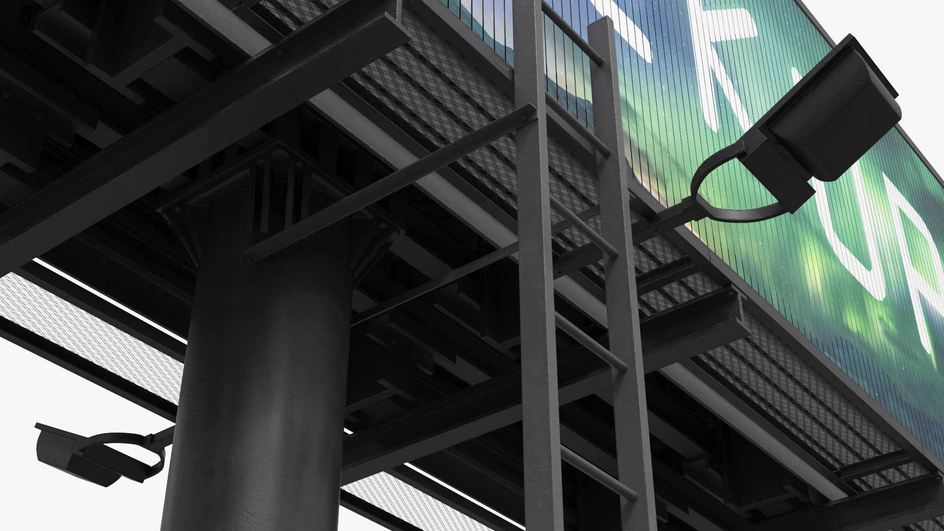 Mockup Trivision Billboard Set with Rotating Slats - view 9