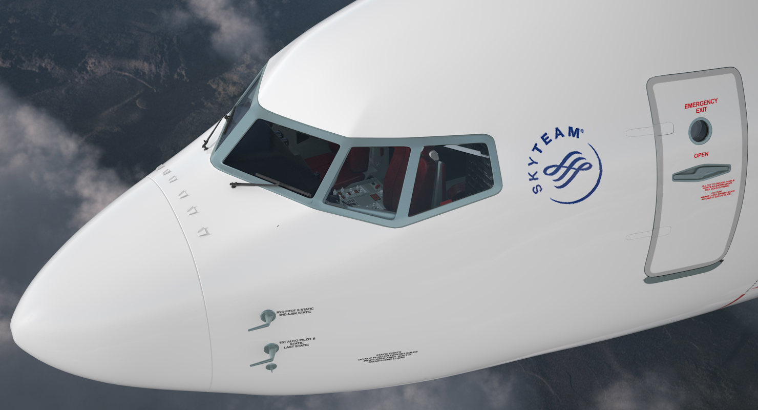 3D Boeing 737 900 with Interior Delta Air Lines Rigged