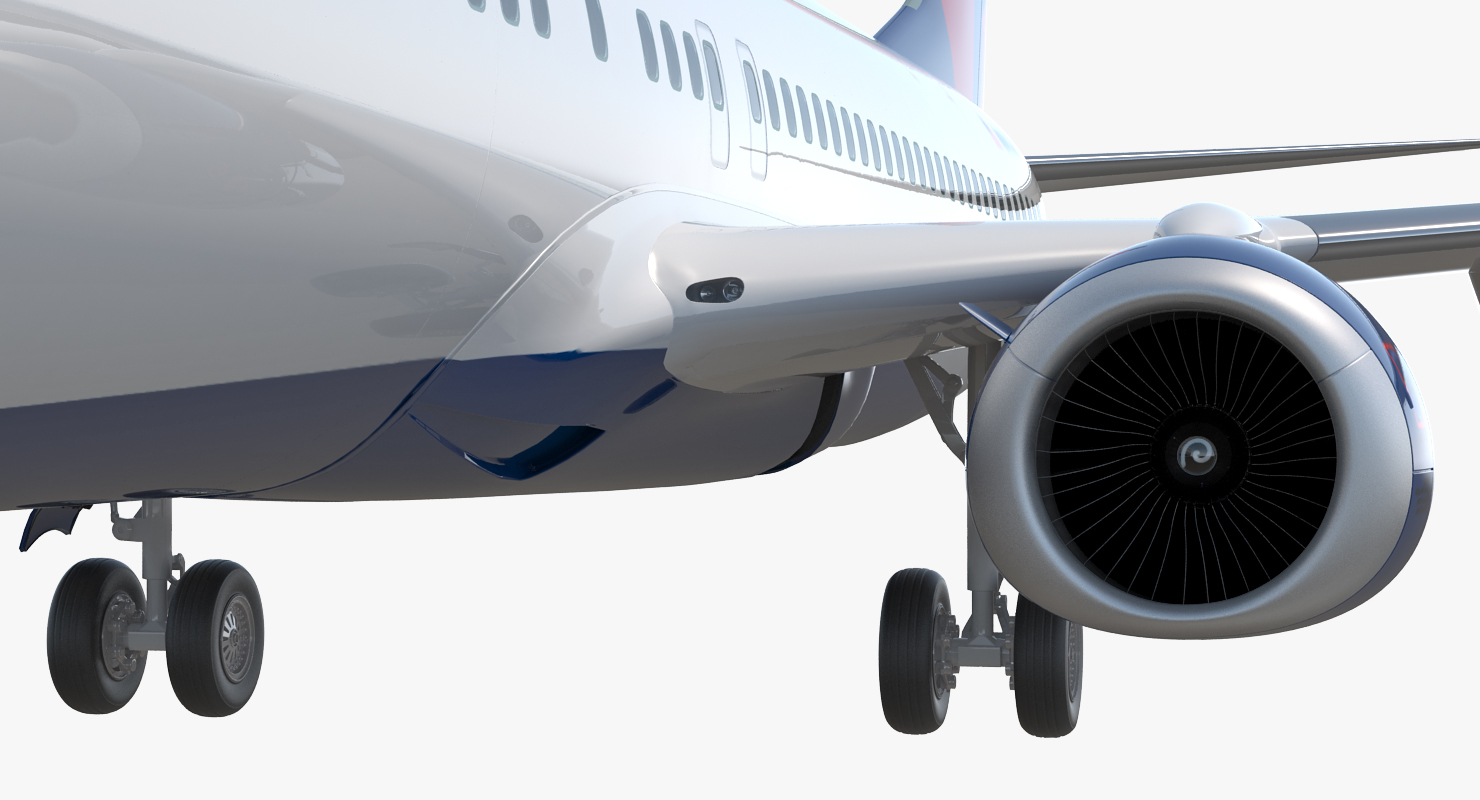 3D Boeing 737 900 with Interior Delta Air Lines Rigged