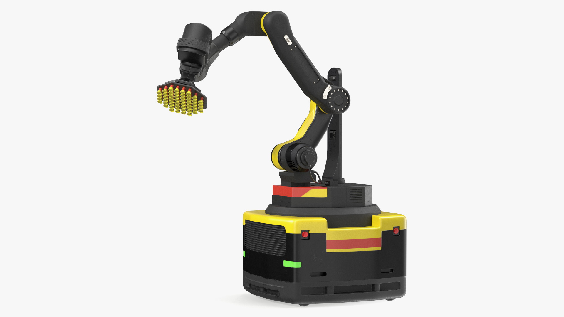 3D Warehouse Loader Robot Yellow Rigged