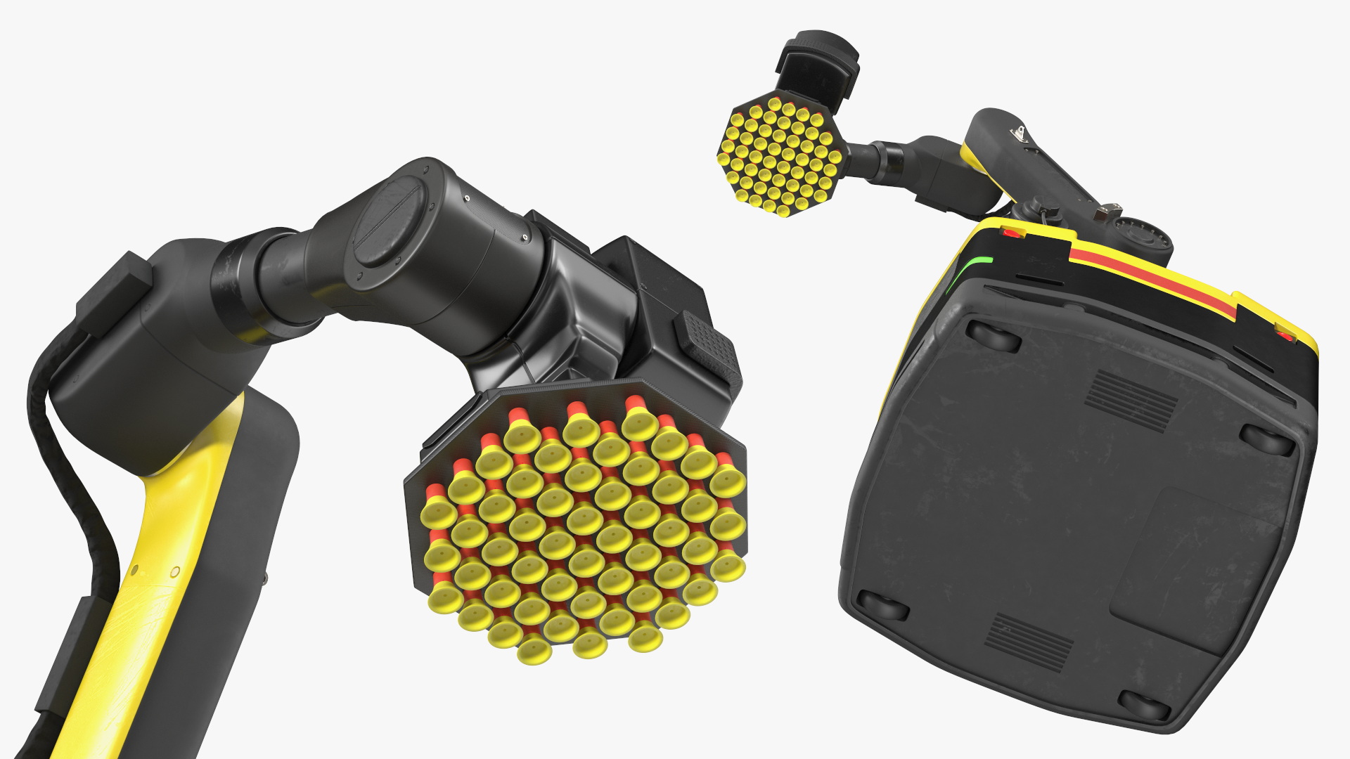 3D Warehouse Loader Robot Yellow Rigged