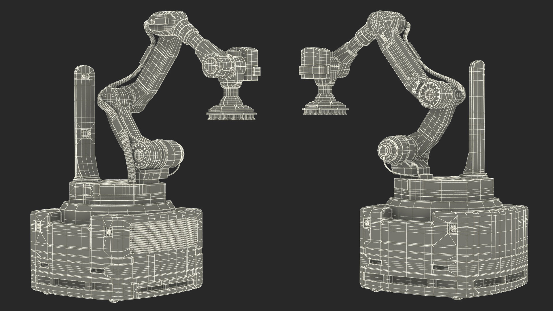 3D Warehouse Loader Robot Yellow Rigged